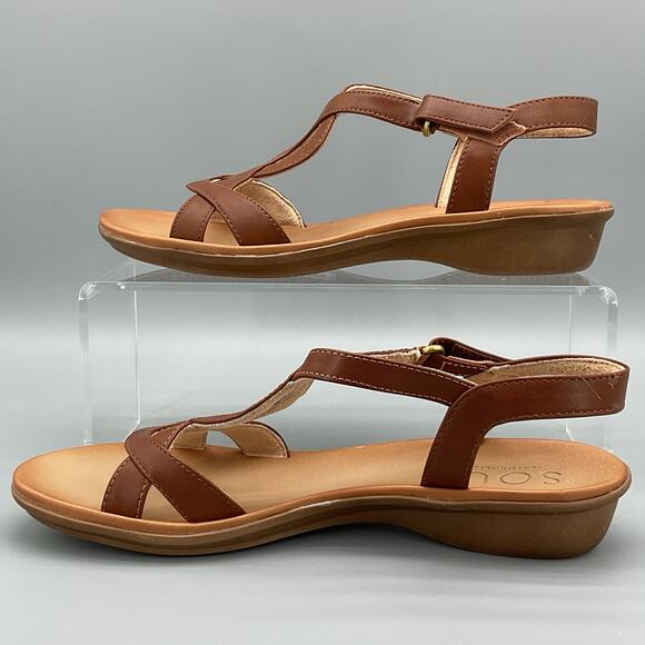NEW Soul Naturalizer Women’s Solo Sandals Black Toffee Size 8.5M - Picture 2 of 10